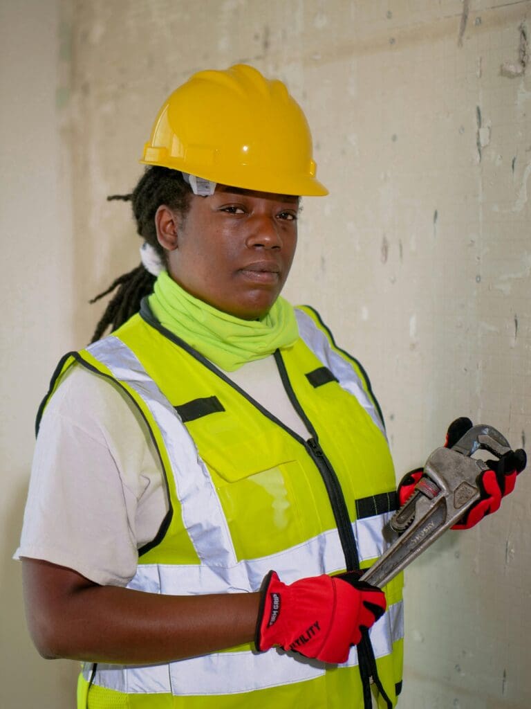 Electrician working on electrical panel