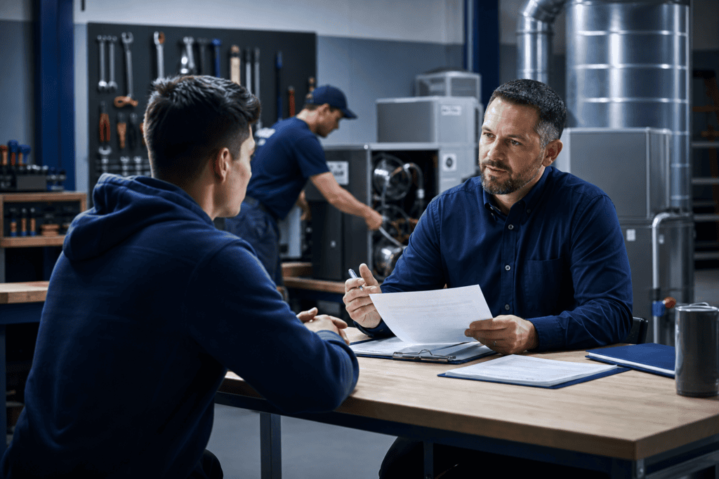Cost breakdown chart for hiring a skilled trades worker in Indiana in 2026